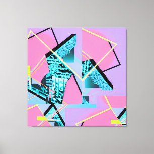 Memphis Pong Exchange Canvas Afdruk