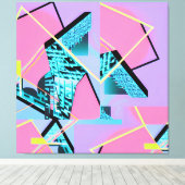 Memphis Pong Exchange Canvas Afdruk (Insitu (Houten vloer))