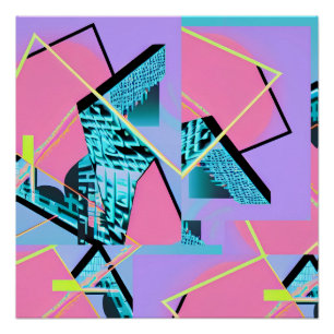 Memphis Pong Exchange Perfect Poster