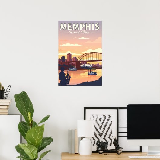 Memphis Poster (Thuiskantoor)