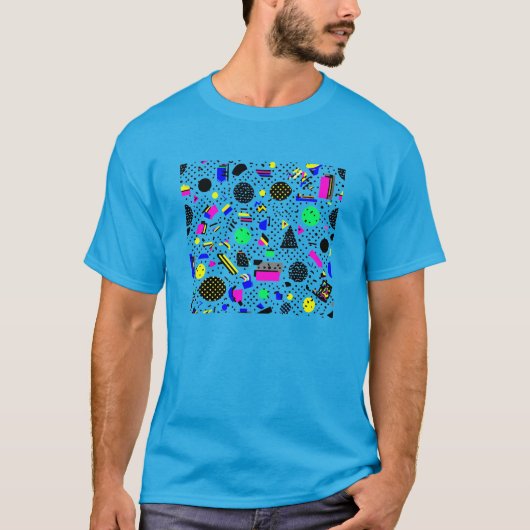 Memphis, Retro, 80s, Geometric, Pattern, Neon, Abs T-shirt (Voorkant)