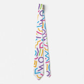 Memphis Retro kleurrijke Abstracte stijl Stropdas (Voorkant)
