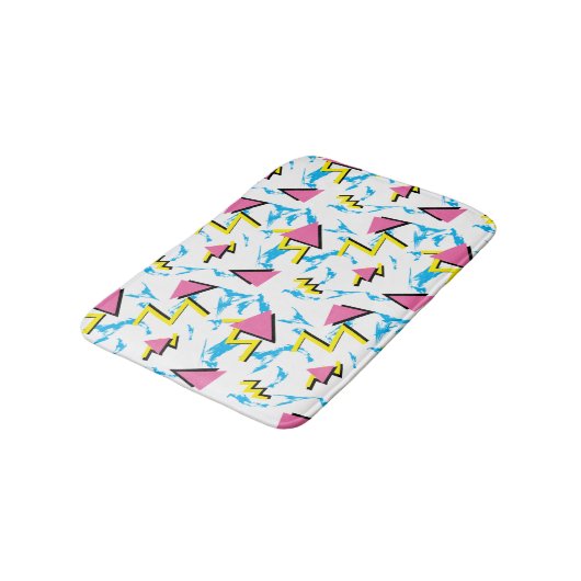 Memphis Retro Pattern Bathroom Mat (Gekanteld)
