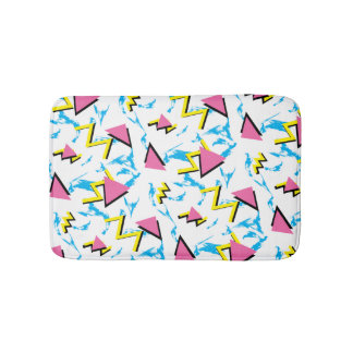Memphis Retro Pattern Bathroom Mat