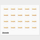 Memphis Retro  tekst Ronde Sticker (Vel)