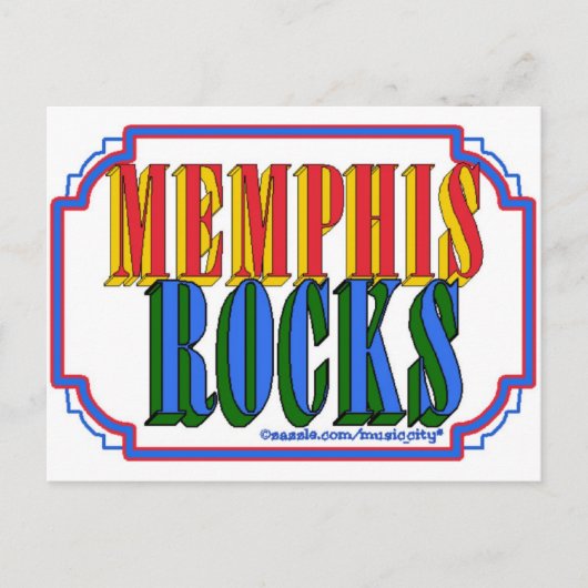 Memphis Rocks Briefkaart (Voorkant)
