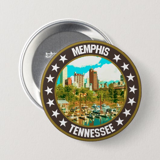 Memphis Ronde Button 7,6 Cm (Voorkant /achterkant)
