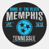 Memphis Ronde Sticker (Voorkant)