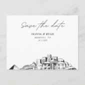 Memphis Save the Date Briefkaart Elegante bruiloft (Voorkant)