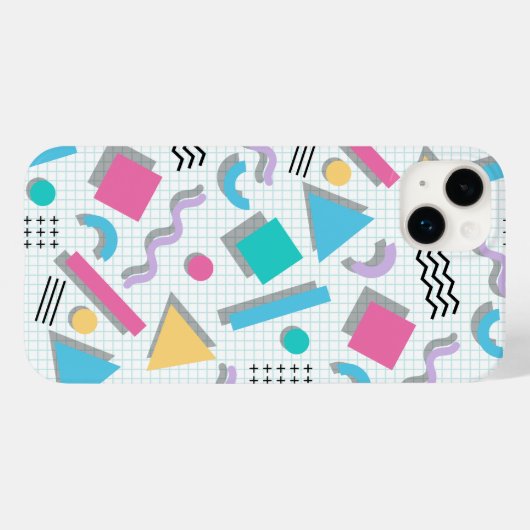 Memphis Shapes Case-Mate iPhone Case (Achterkant (horizontaal))