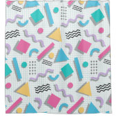 Memphis Shapes Douchegordijn (Voorkant)