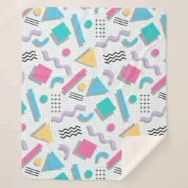Memphis Shapes Sherpa Deken