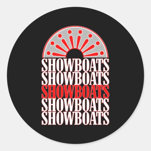 Memphis Showboats Usfl Throwback Ronde Sticker (Voorkant)