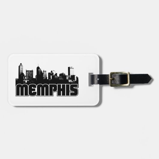 Memphis Skyline Bagagelabel (Voorkant horizontaal)