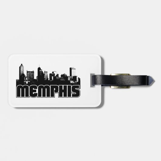 Memphis Skyline Bagagelabel (Achterkant horizontaal)
