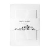 Memphis Skyline Belly Band, 2"x11.5" Uitnodigingen Wikkel (Voorkant Voorbeeld)