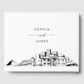 Memphis Skyline Bruiloft Gastenboek (Achterkant)
