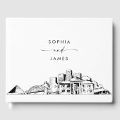 Memphis Skyline Bruiloft Gastenboek (Voorkant)