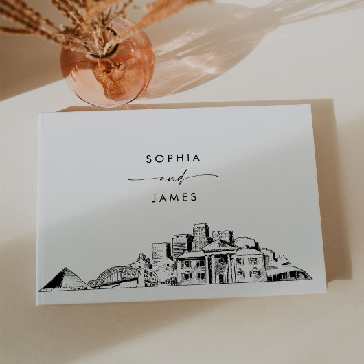 Memphis Skyline Bruiloft Gastenboek