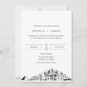 Memphis Skyline bruiloft uitnodiging met foto (Voorkant)