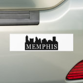 Memphis Skyline Bumpersticker (Op auto)