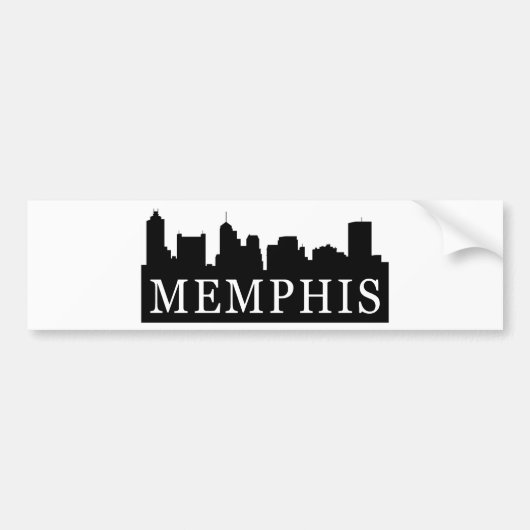 Memphis Skyline Bumpersticker (Voorkant)