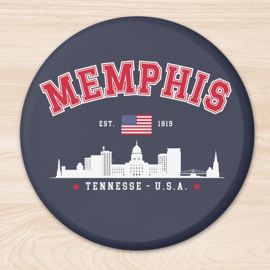 Memphis Skyline – Est. 1819 Southern Pride" Magneet
