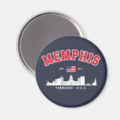 Memphis Skyline – Est. 1819 Southern Pride" Magneet (Voorkant / Achterkant)