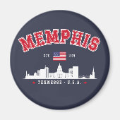 Memphis Skyline – Est. 1819 Southern Pride" Magneet (Voorkant)