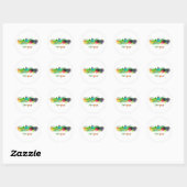Memphis skyline in watercolor ronde sticker (Vel)