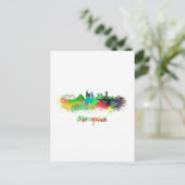 Memphis skyline in waterverf briefkaart (Staand voorkant)