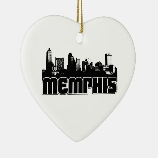 Memphis Skyline Keramisch Ornament (Rechts)