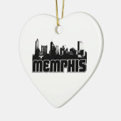 Memphis Skyline Keramisch Ornament (Links)