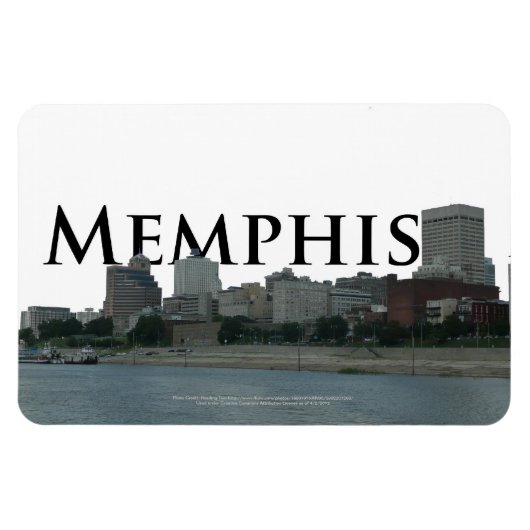 Memphis Skyline met Memphis in de Sky Magnet Magneet (Horizontaal)