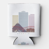 Memphis skyline poster blikjeskoeler (Voorkant)