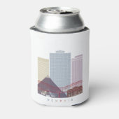 Memphis skyline poster blikjeskoeler (Blikje Achterkant)