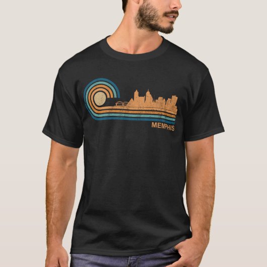 Memphis Skyline Retro Memphis T-shirt (Voorkant)