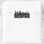 Memphis Skyline Ronde Sticker (Tas)