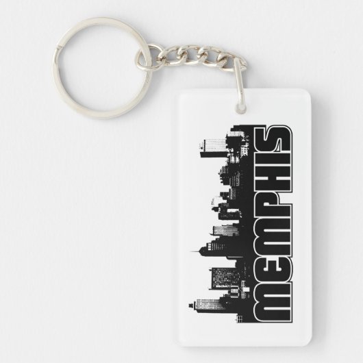 Memphis Skyline Sleutelhanger (Voorkant)