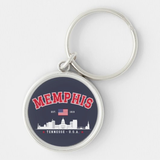 Memphis Skyline – Southern Pride" Sleutelhanger (Voorkant)