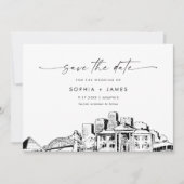 Memphis Skyline Wedding Save the Date Kaart (Voorkant)