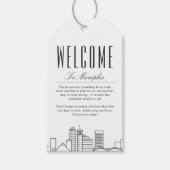 Memphis Skyline | Welkomstbericht cadeaubijsluiter Cadeaulabel (Voorkant)