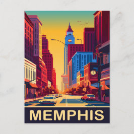Memphis, stadsstraten, reizen briefkaart