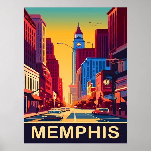 Memphis, Stadsstraten, Reizen Poster (Voorkant)