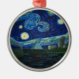 "Memphis Sterrennacht" van Jack Lepper Metalen Ornament