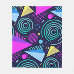 Memphis stijl geometrische vormen fleece deken