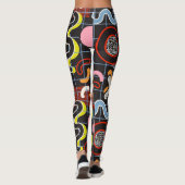 Memphis Stijl Pop kunst Geometrisch abstract No1 Leggings (Achterkant)