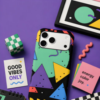 Memphis stijl telefoonhoes Dopamine decor vette ge iPhone 16 Pro Hoesje