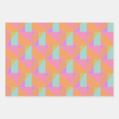 Memphis Style 90s Throwback Colorful Pattern Inpakpapier Vel (Voorkant)