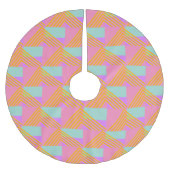 Memphis Style 90s Throwback Colorful Pattern Kerstboom Rok (Voorkant)